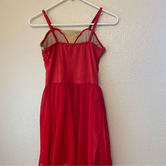 WEISSMAN Dance Costume ballet lyrical ESMERALDA
10922 red gold MC-Medium child - Picture 3 of 11